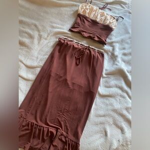 Chic Brown Pencil Skirt for Women